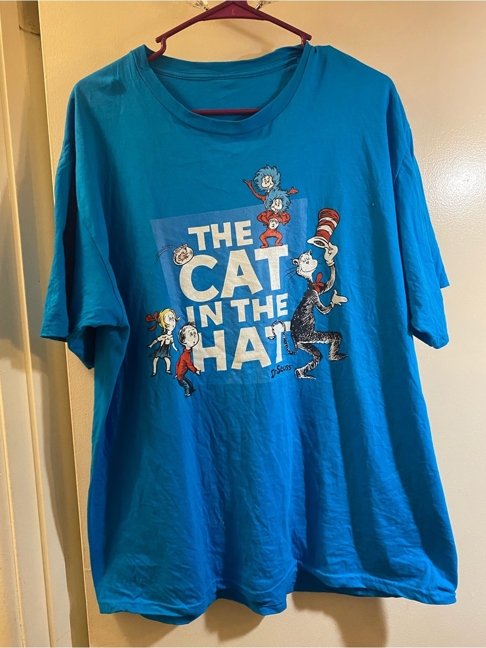 Dr. Seuss Bright Teal Cat in the Hat Kids Tee